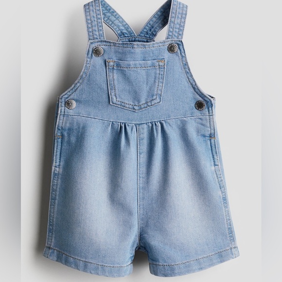H&M baby girl denim overalls - Picture 1 of 4